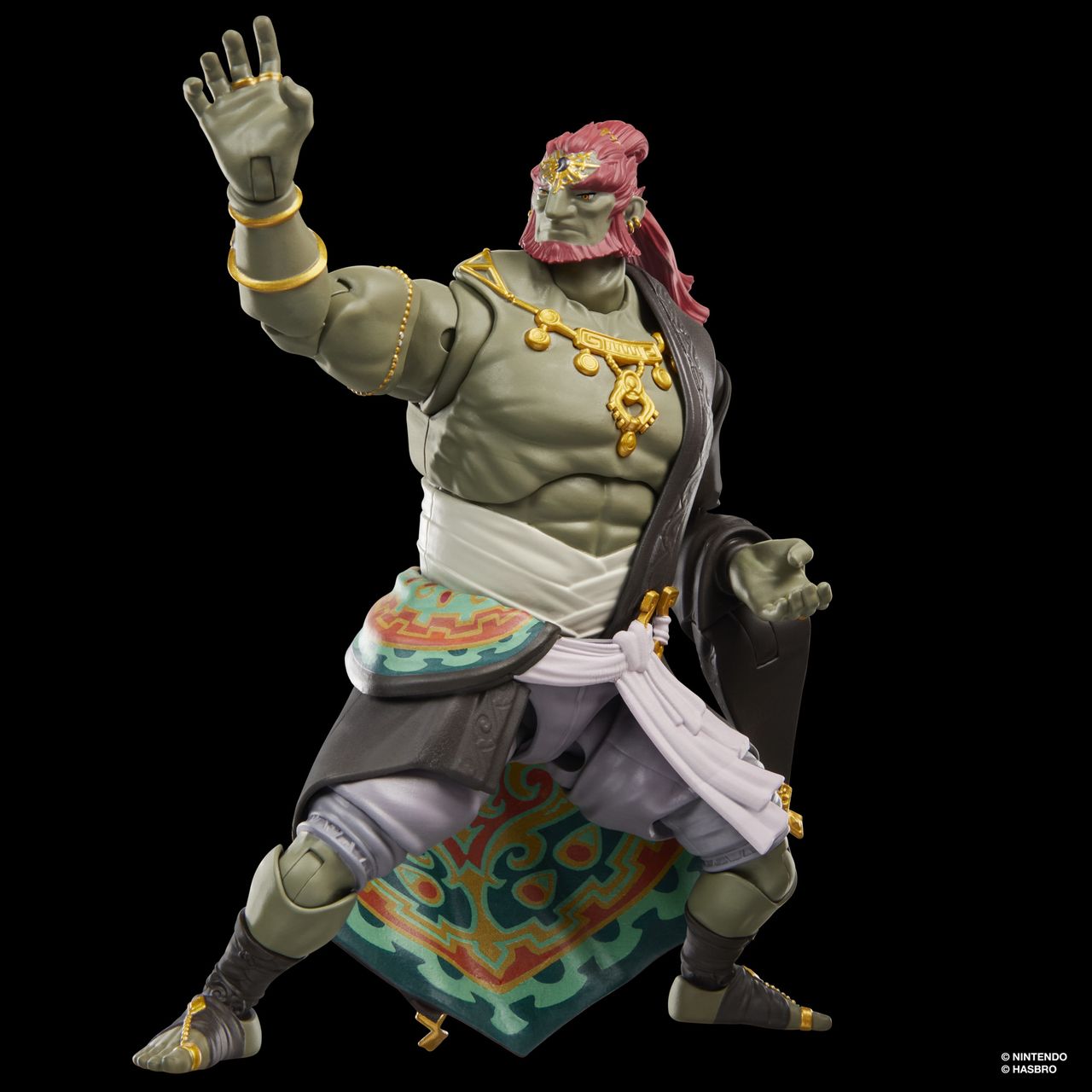 Legend of Zelda Ganondorf action figure against a dark background
