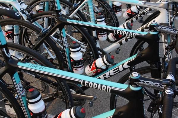 Fr&auml;nk and Andy Schleck's bikes are carefully labelled to avoid confusion