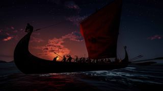 A Viking vessel at sunset (Image Credit: Dimension)