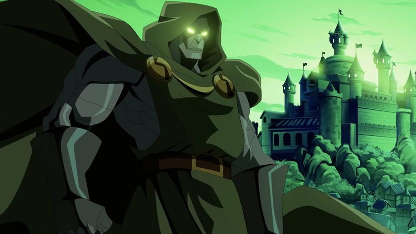 Doctor Doom as he appears in Marvel&#039;s Doom anniversary short, posted to Marvel Entertainment&#039;s official YouTube channel.