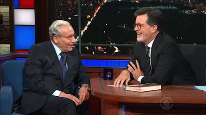 Bob Woodward talks to Stephen Colbert