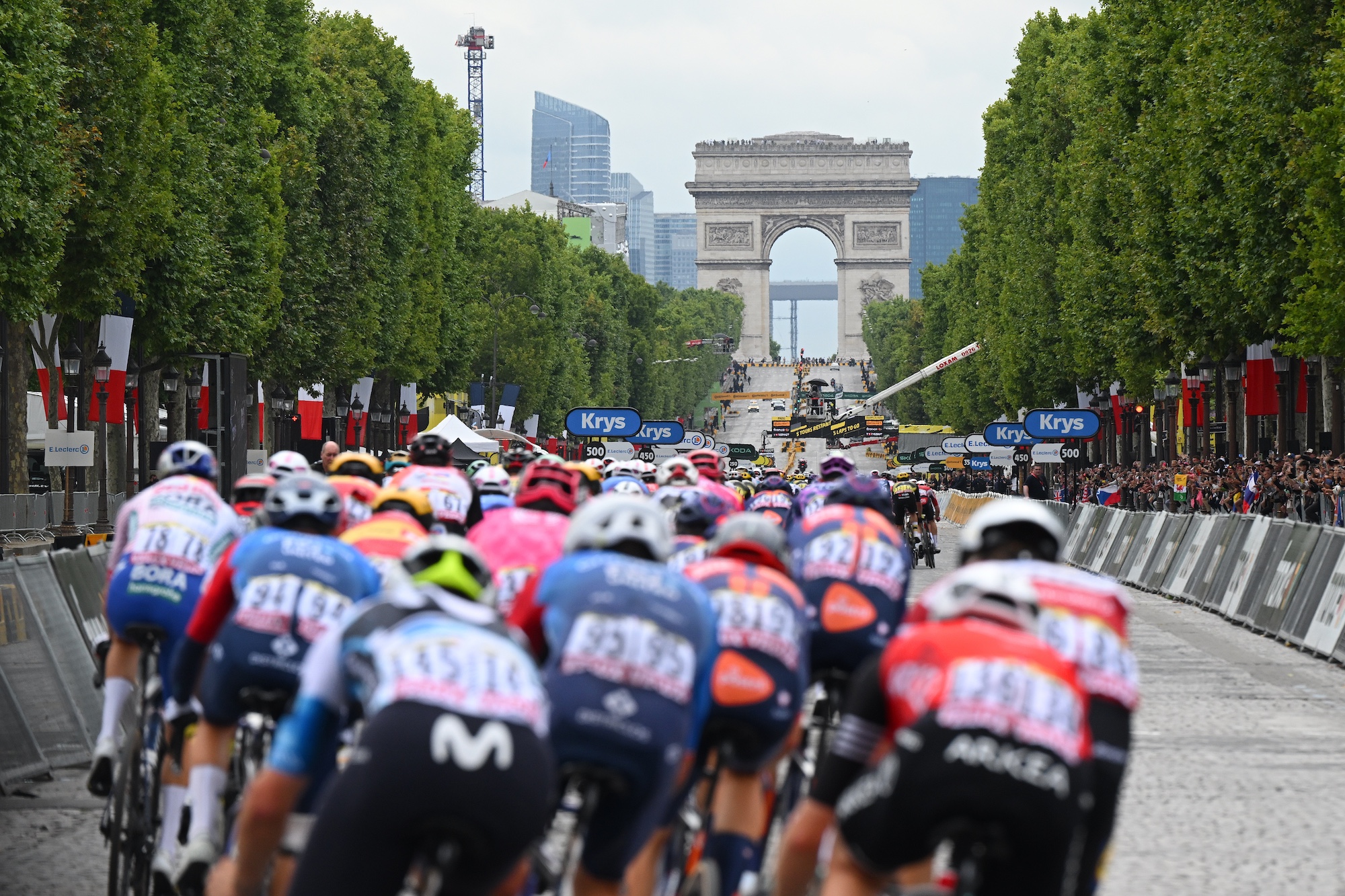 The peloton passing through Champs-Elysees during the 112th Tour de France 2025 (Photo by Dario Belingheri/Getty Images)