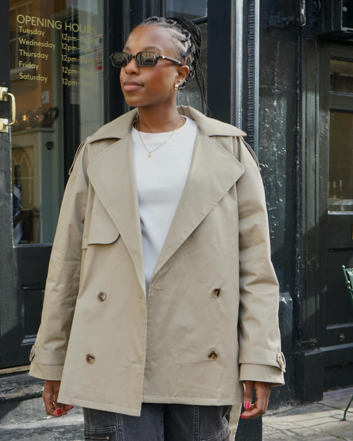 cropped trench coat