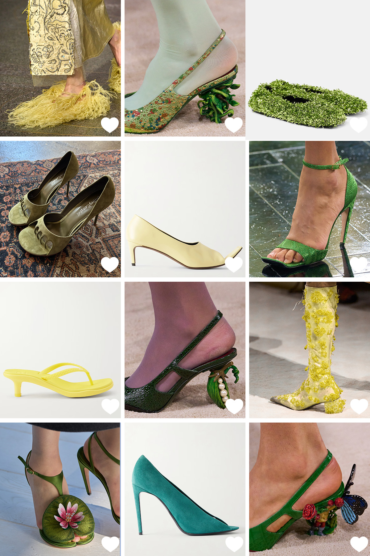 Collage of freaky footwear trends for autumn winter 2026