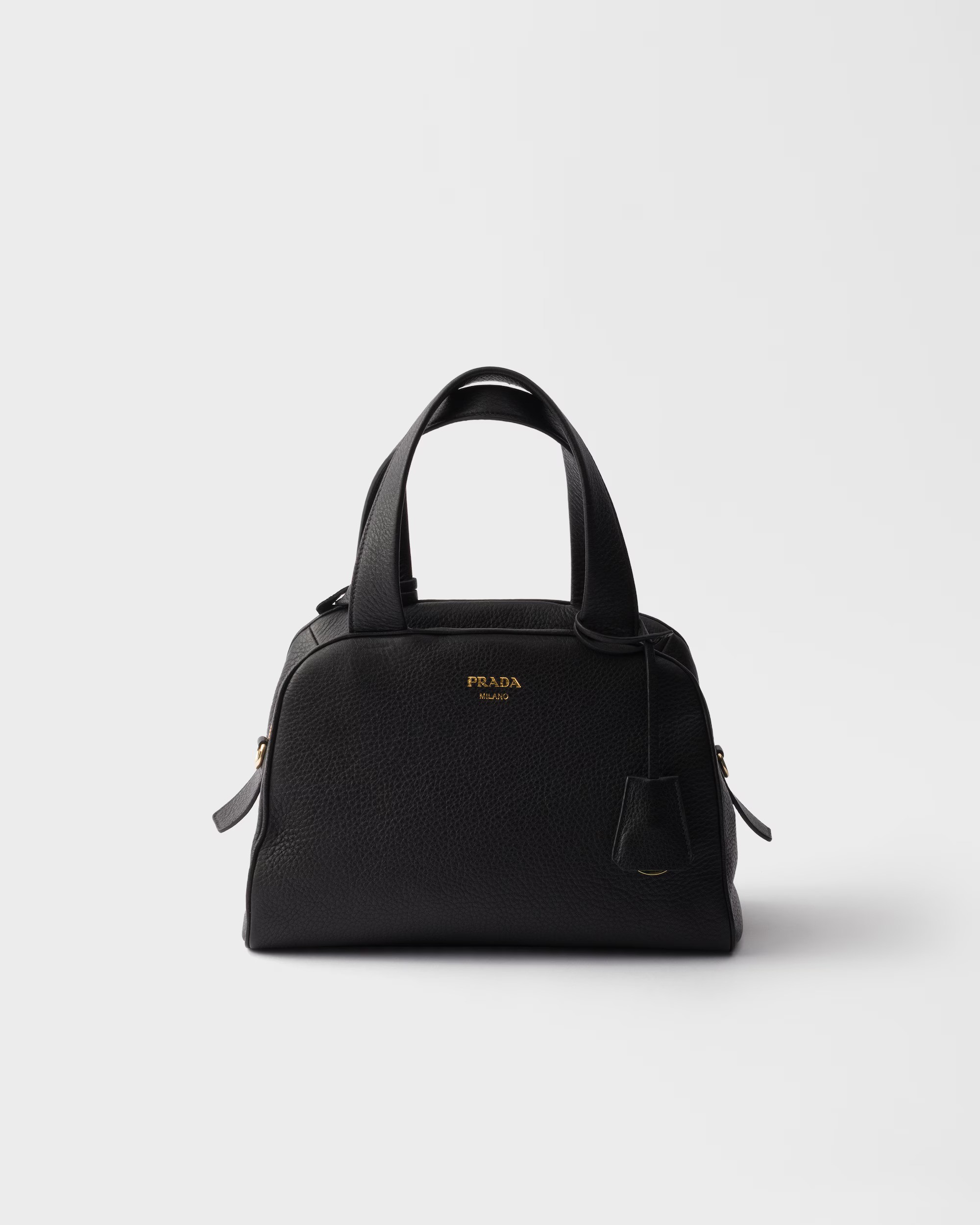 prada, Medium leather top-handle bag