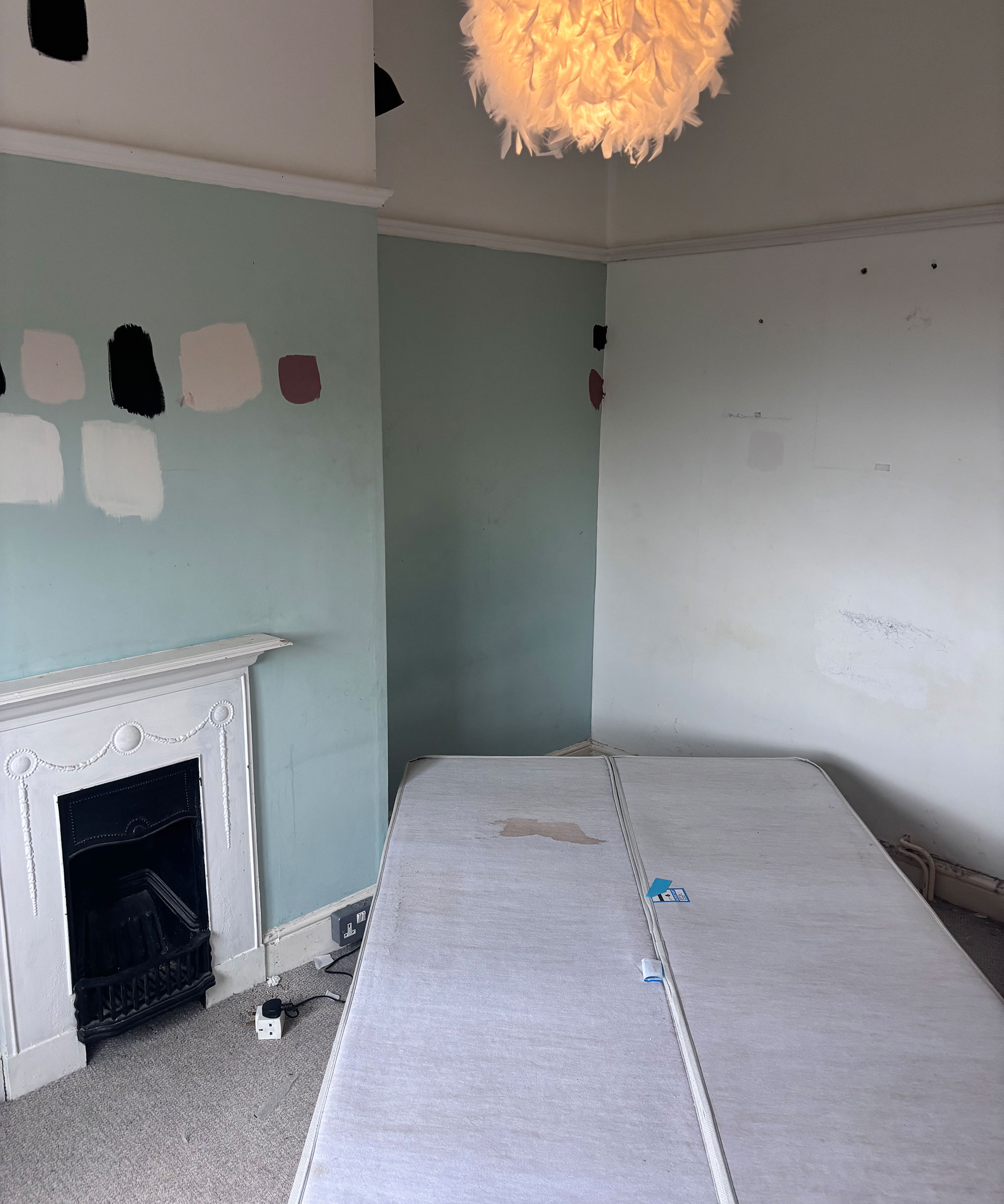 teenage bedroom being decorated