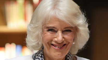 Queen Camilla ditches Quiet Luxury as she's seen here ahead of making a speech to launch a new UK - France Literary Prize