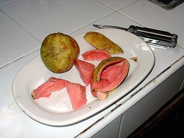 A serving of fresh guayaba.