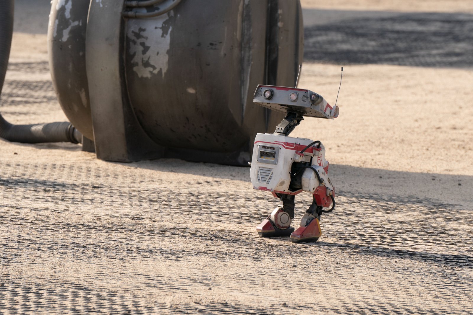 Disney Imagineering BDX Droids on the set of the forthcoming Star Wars: The Mandalorian and Grogu film