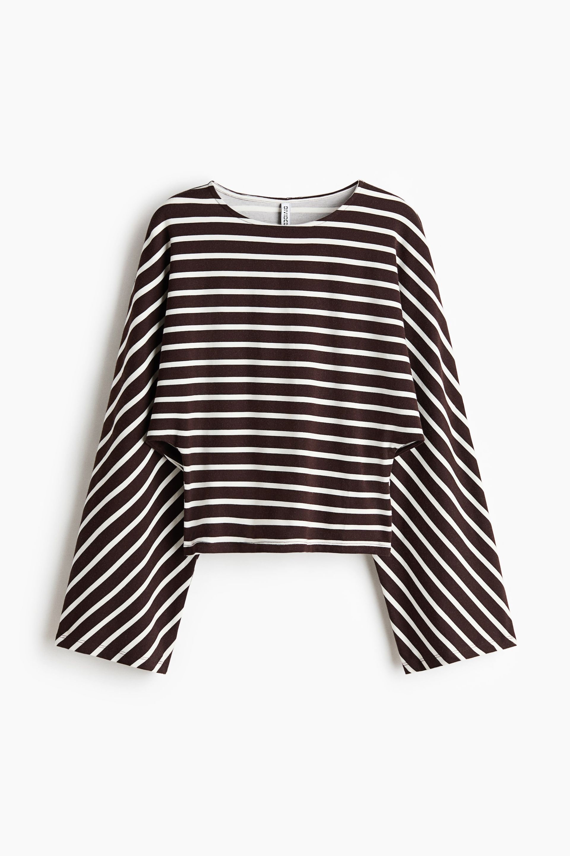 Batwing-Sleeved Jersey Top - Dark Dusty Blue