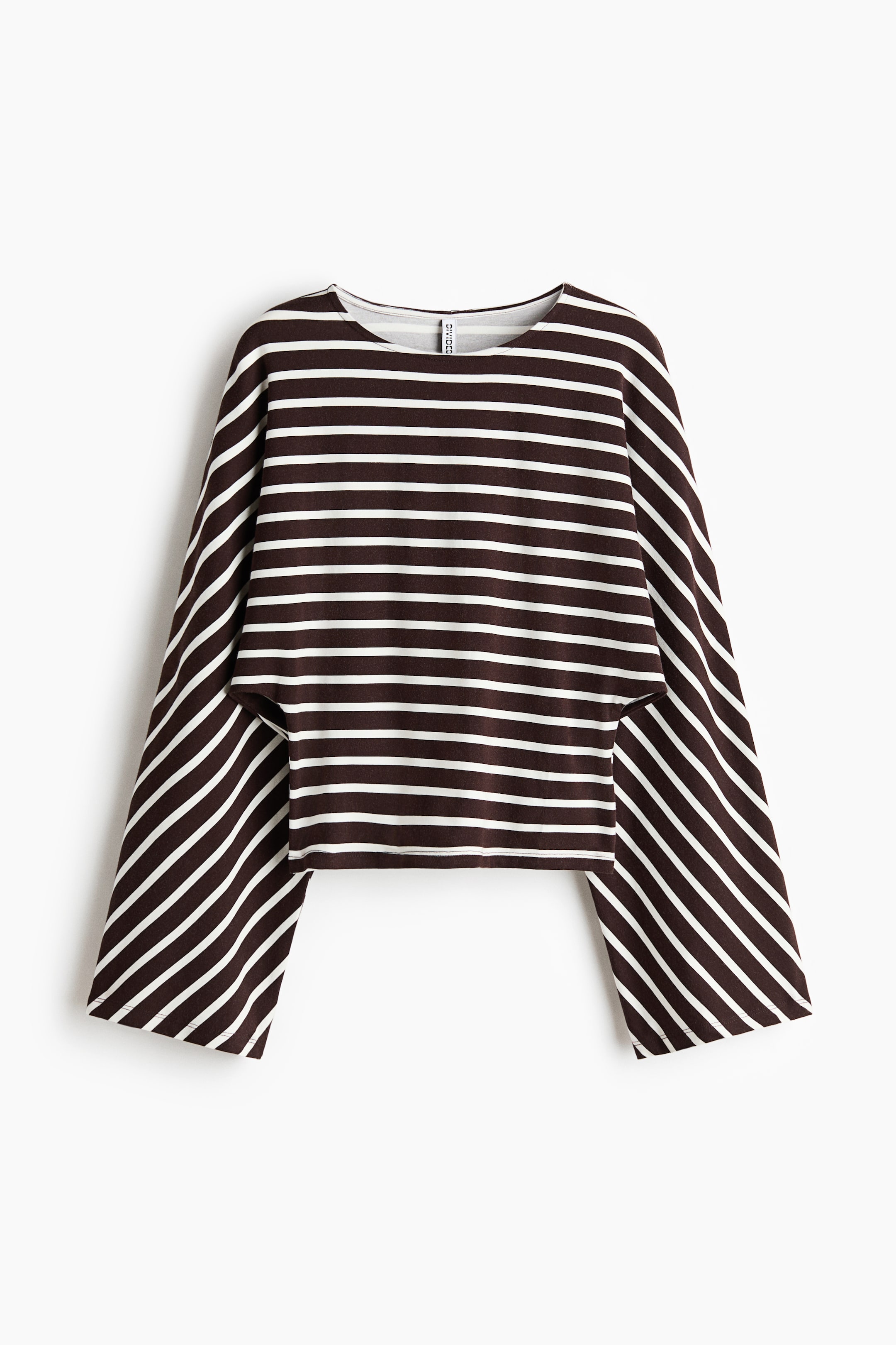 Batwing-Sleeved Jersey Top - Dark Dusty Blue