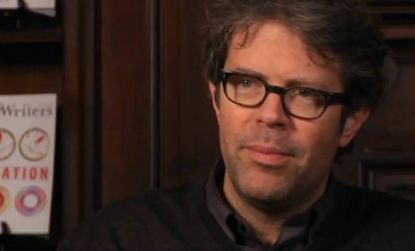 Jonathan Franzen's glasses were rescued after the drunk thief was found in a bush not far from the crime scene.