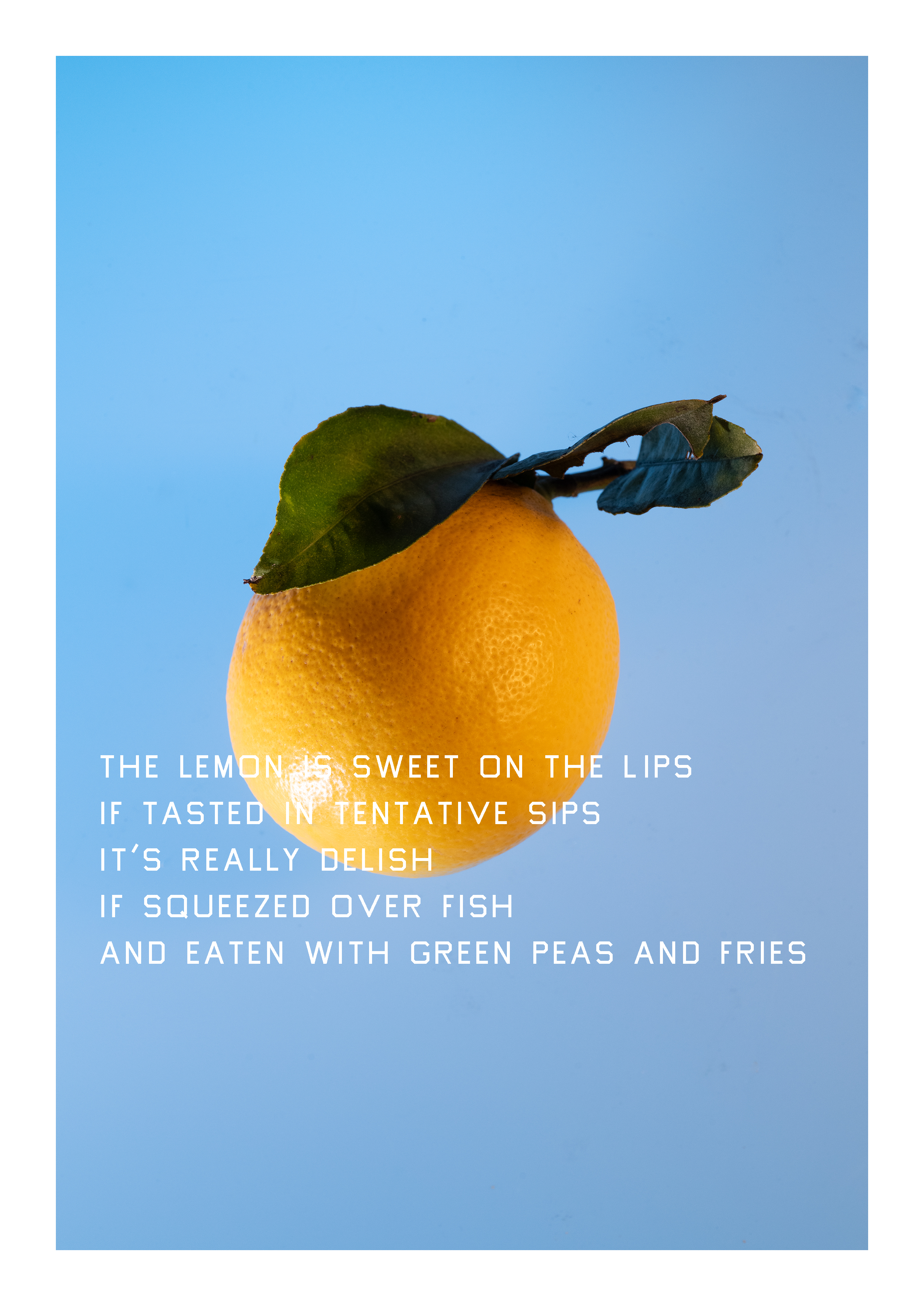 lemons on blue backgrounds