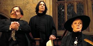 Warwick Davis as Flitwick, Severus Snape and McGonagall in Harry Potter, Sorcerer's Stone