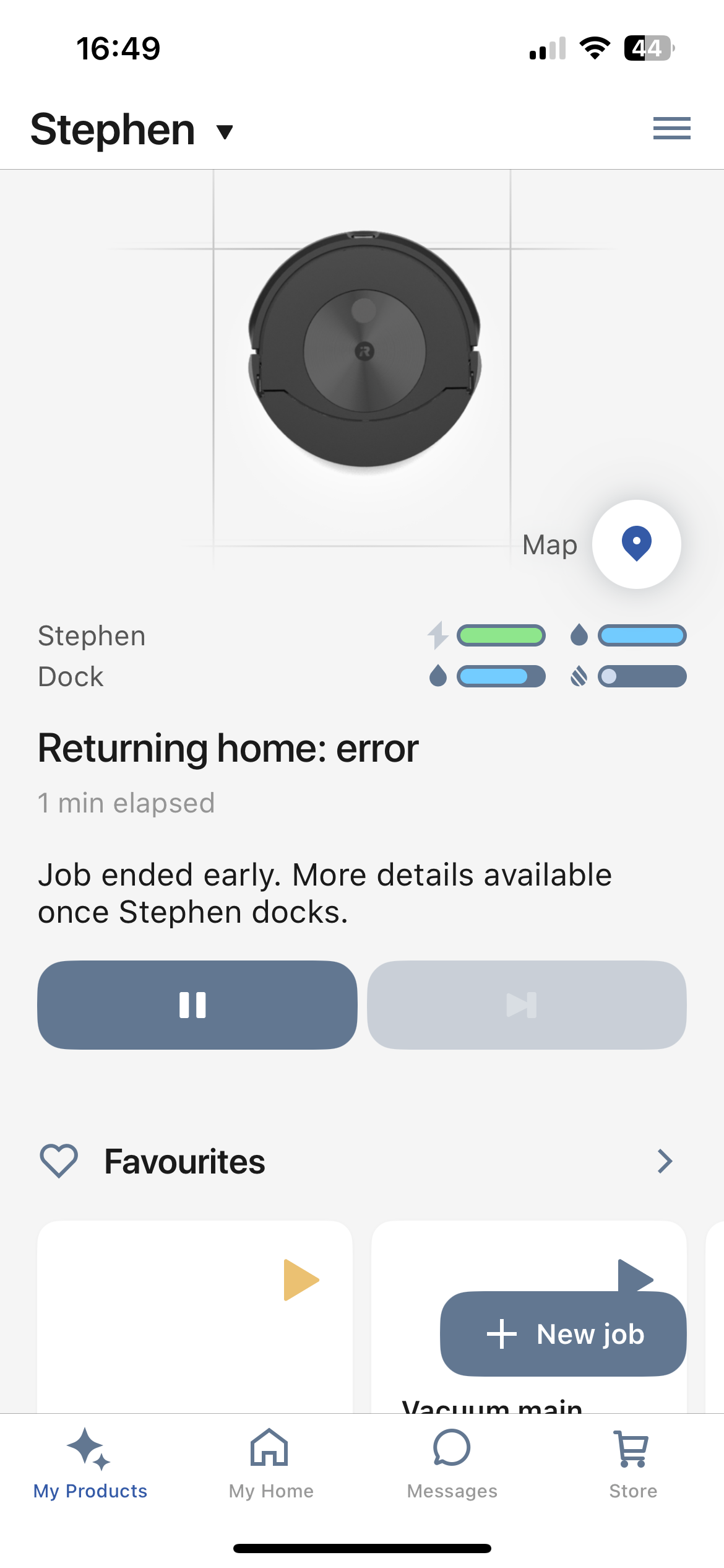 Error code in the iRobot app