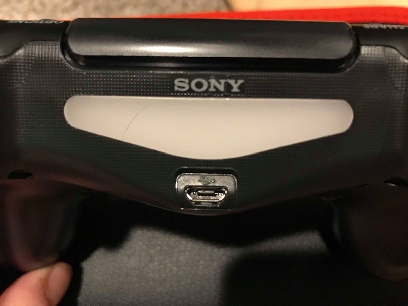 Top of DualShock 4 Controller Charging Port