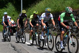 Tour de Suisse stage 5: the early break prior to getting caught on the first ascent of the Caro