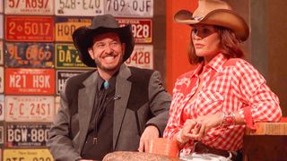 Rick and Haley wearing cowboy stuff.