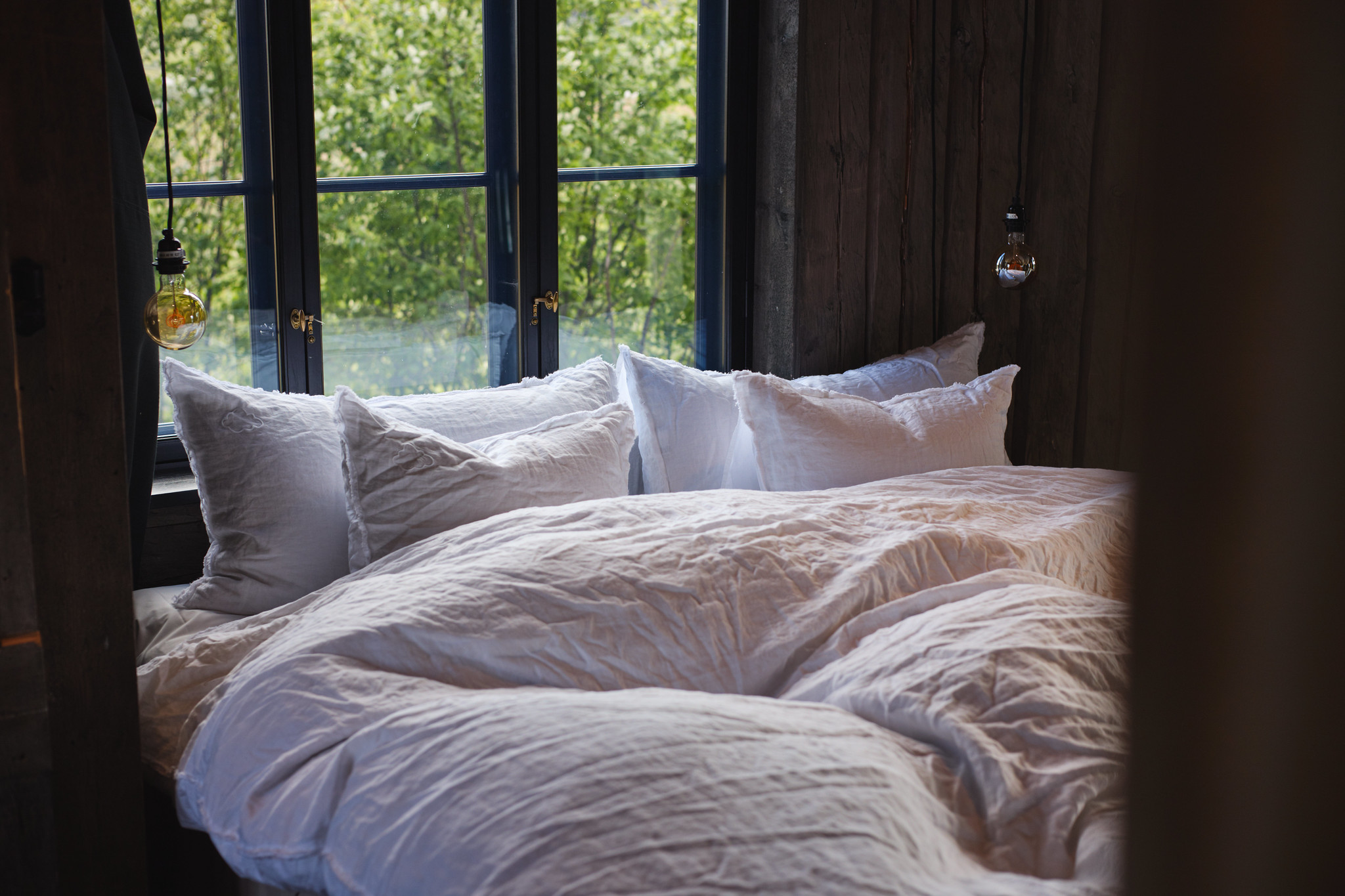 a bed with a happy fluffy cloud megafluff duvet