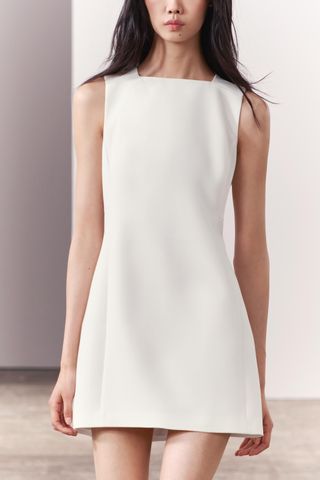 white dress zara