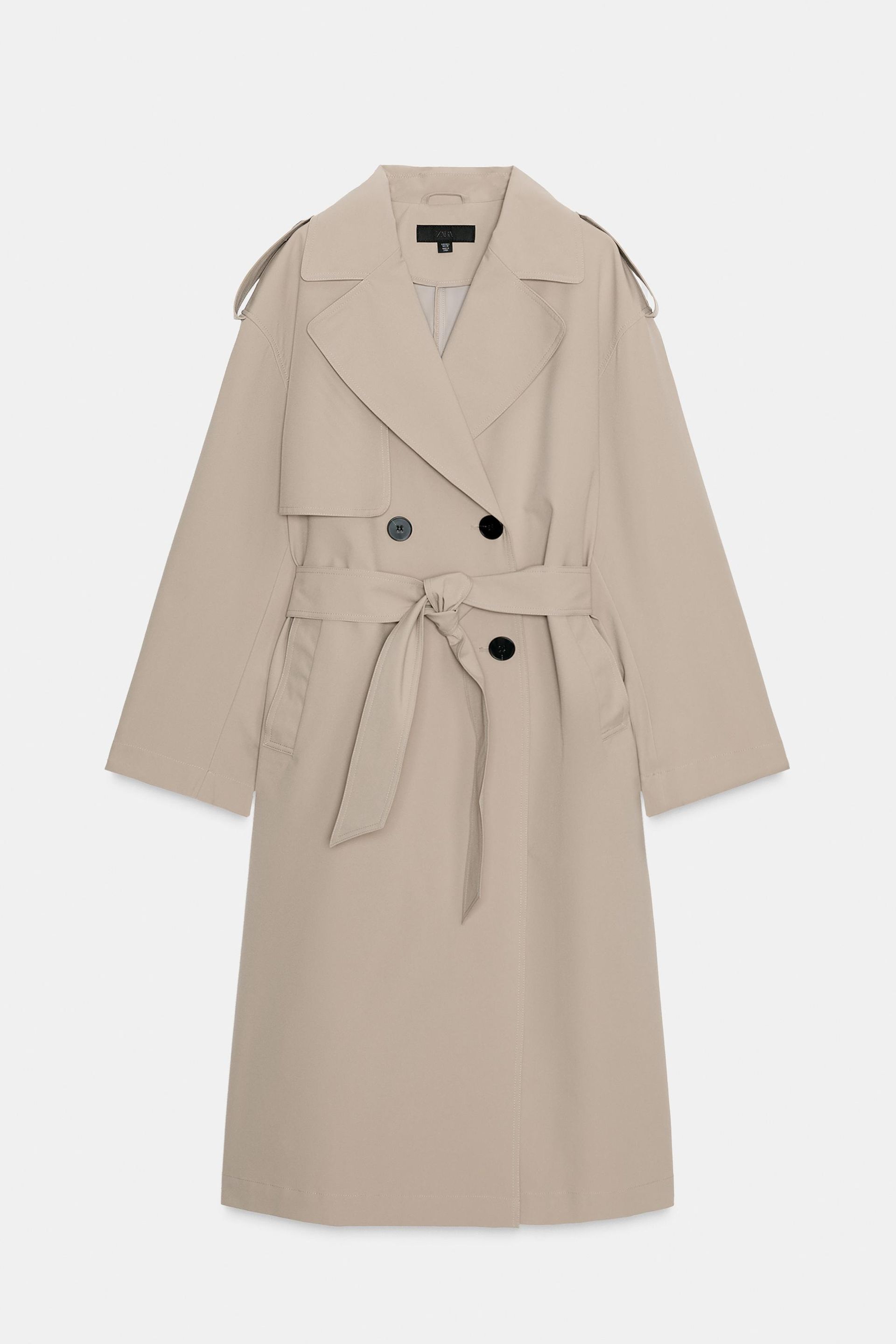 Windproof Water Repellent Long Belted Trench Coat