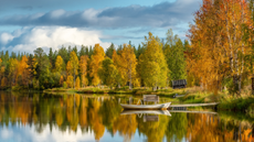 A lake in Finland during Ruska season.