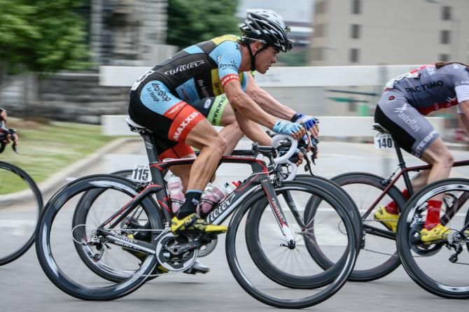 Travis McCabe (SmartStop) riding in the break