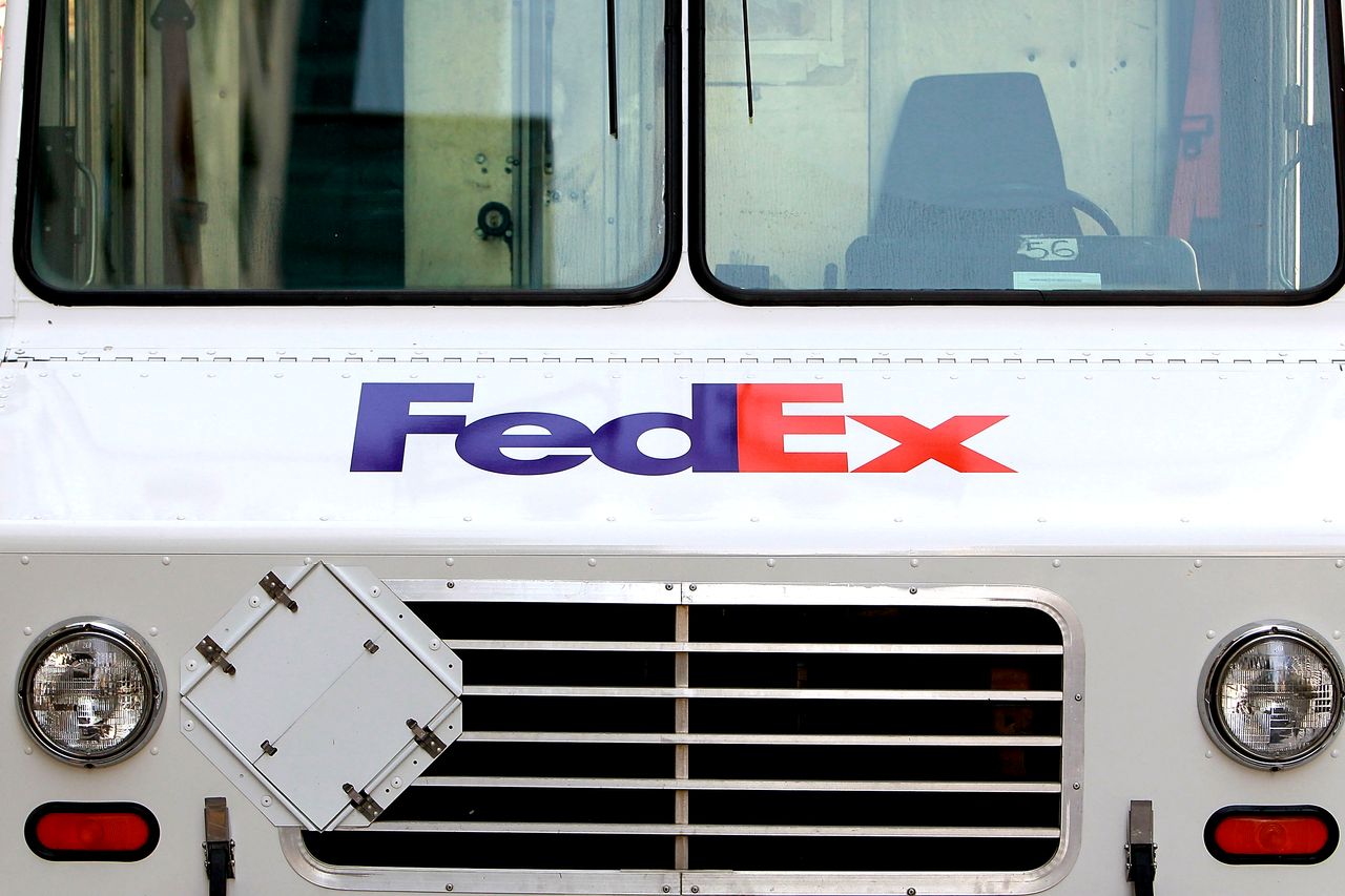 A FedEx truck.