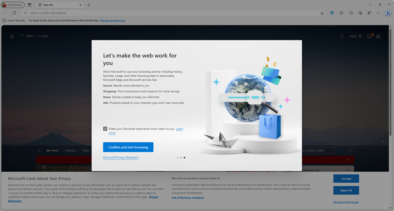 Microsoft Edge Dev set up on Windows 11