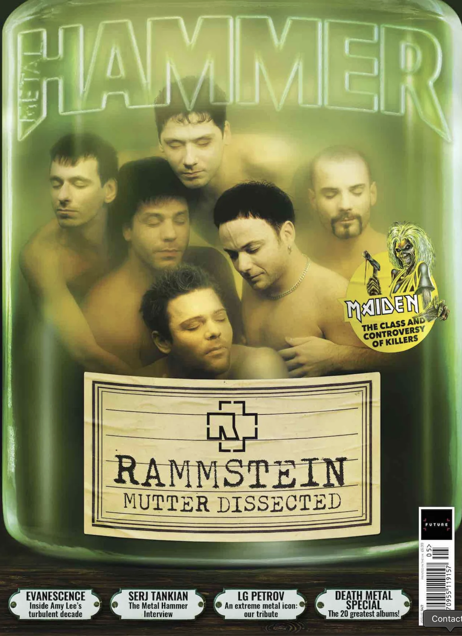 Metal Hammer issue 347 cover featuring Rammstein