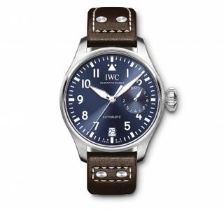 IW501002 Big Pilot's Watch Edition "Le Petit Prince" in stainless steel with Brown calfskin strap Front Mechanical movement · Pellaton automatic winding · IWC-manufactured 52110 calibre (5200