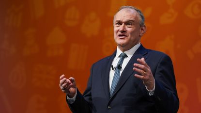 Ed Davey speaking at the Lib Dem Spring Conference 