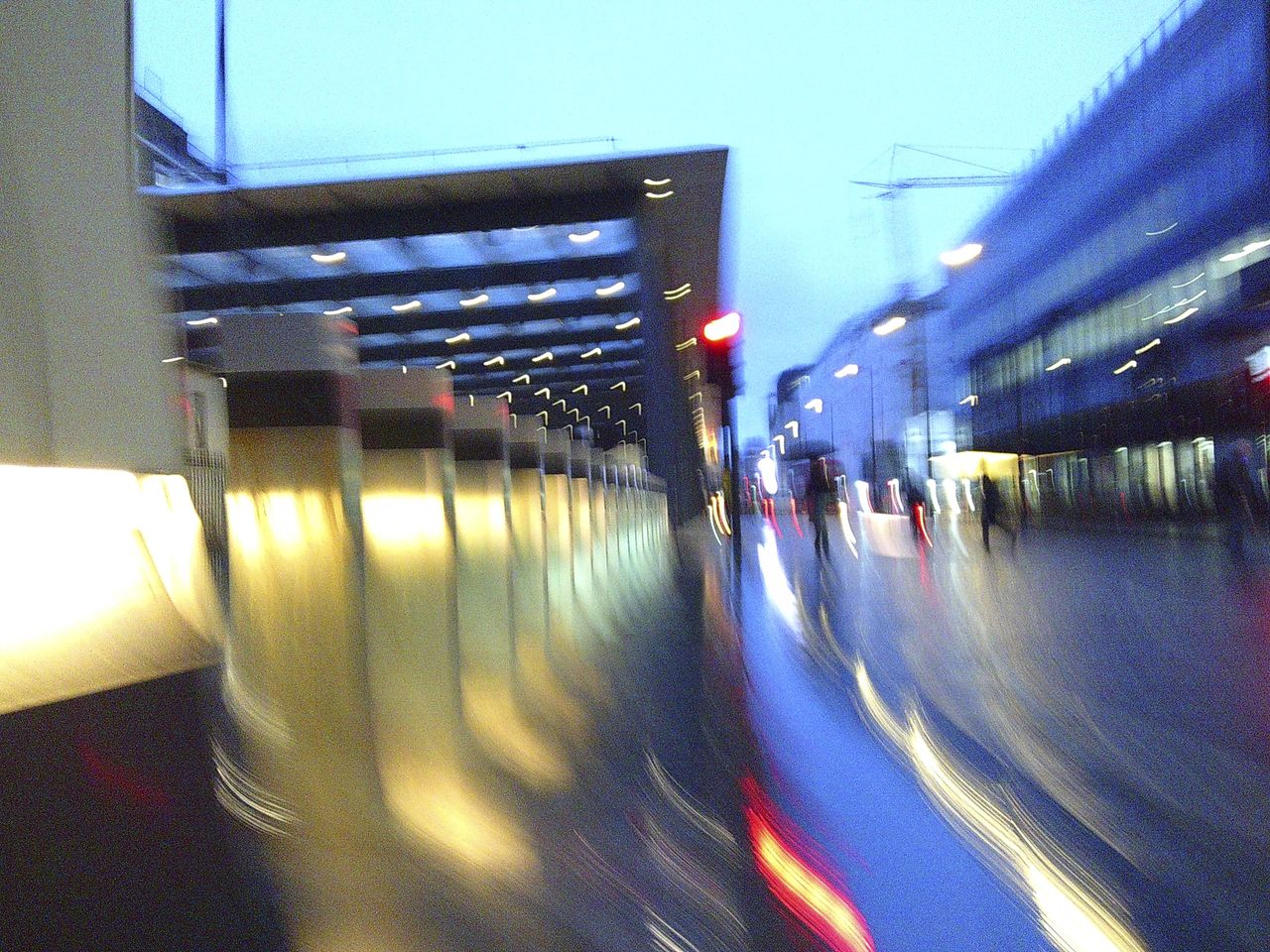 A wet London at night, taken with the Camp Snap camera