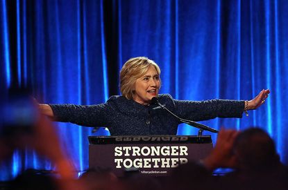 Hillary Clinton speaks at a New York City fundraiser