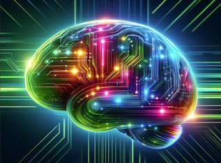 An illustration of a computer brain.