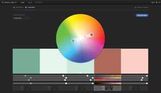 Screenshot of a colour harmony tool