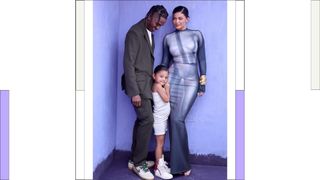 Travis Scott, Stormi Webster, and Kylie Jenner attend the 2022 Billboard Music Awards at MGM Grand Garden Arena on May 15, 2022 in Las Vegas, Nevada.