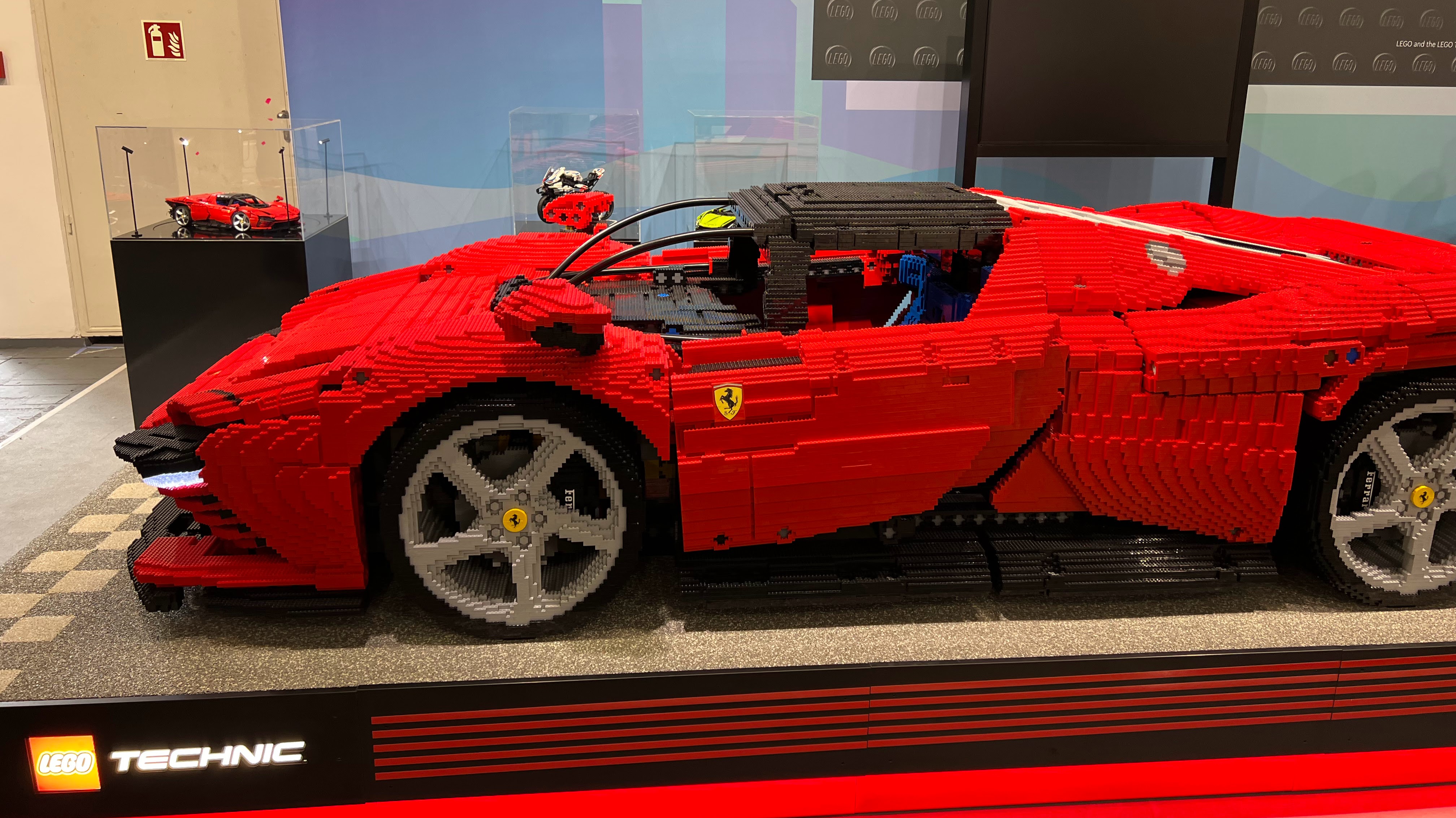 a Lego Technic model of a Ferrari SF90 Stradale