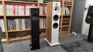 PMC Prodigy 5 alongside Bowers & Wilkins 603 S3 towers