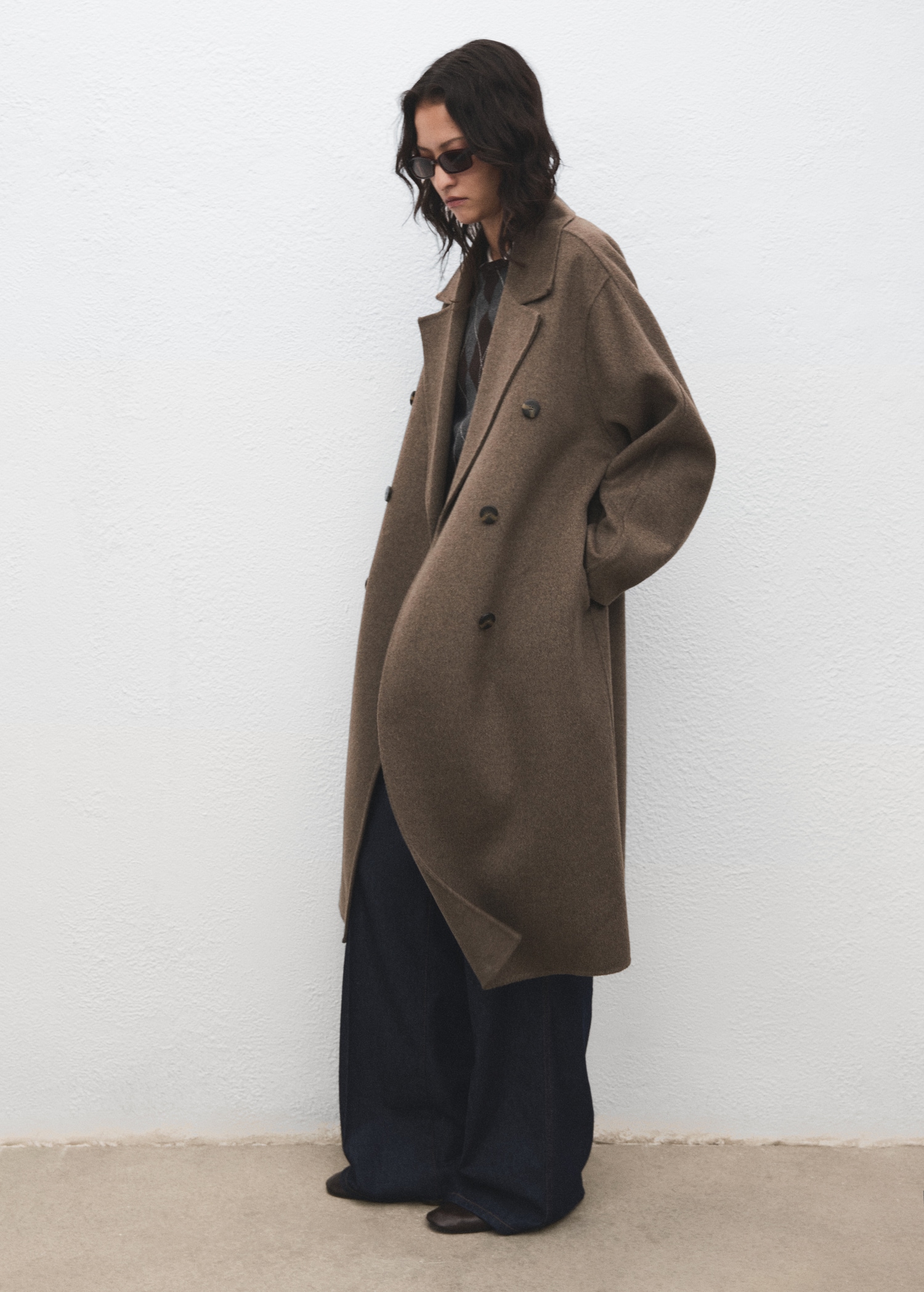 Handmade Oversized Wool Coat - Women | Mango United Kingdom
