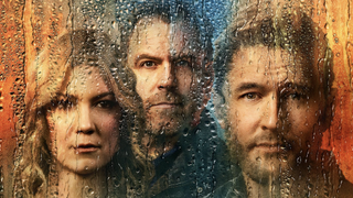 Josh Gates in the rain for Expedition X season 12 on Discovery Channel