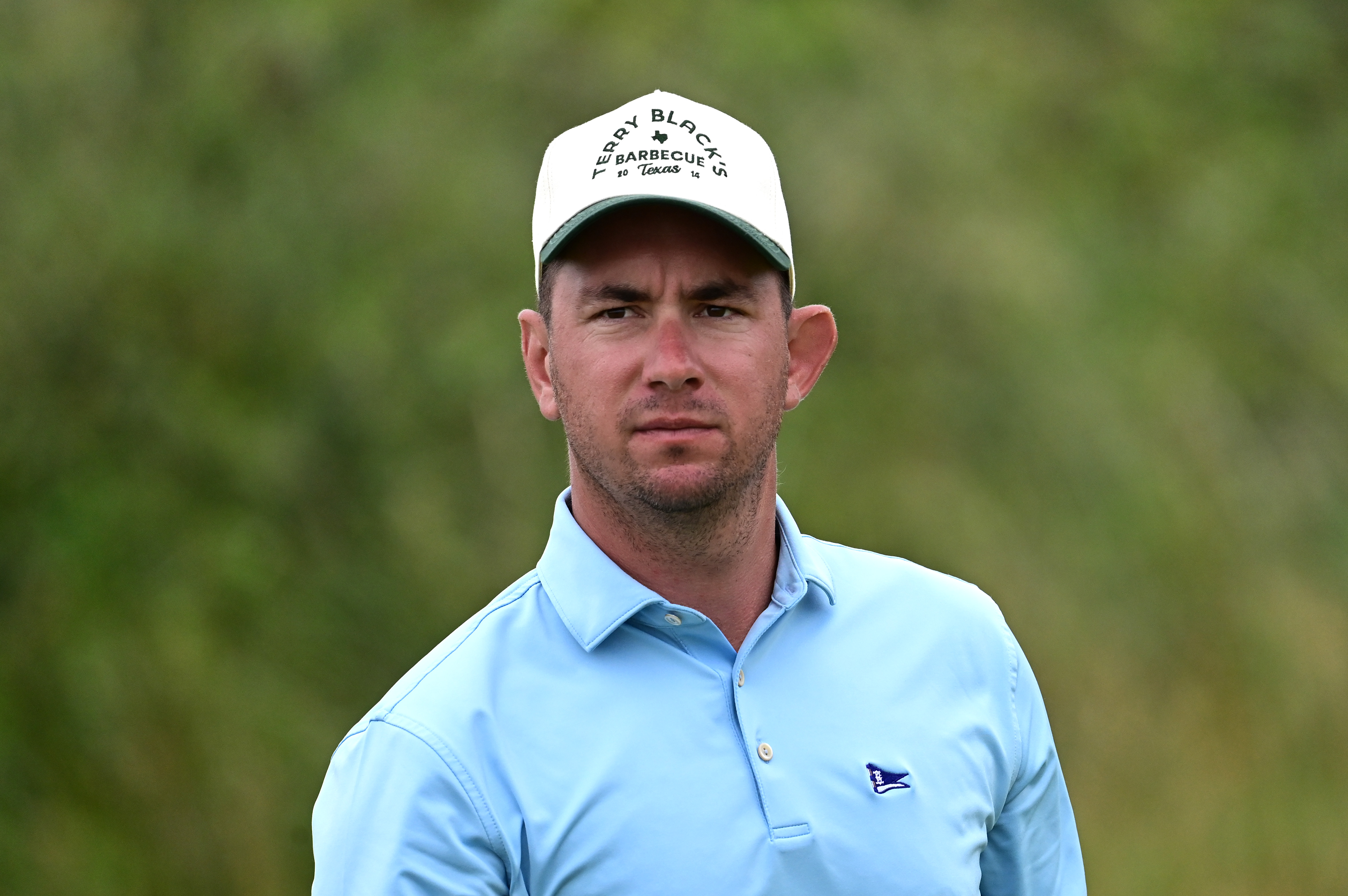 Lucas Herbert looks on during Open Championship Final Qualifying at West Lancashire Golf Club in 2025