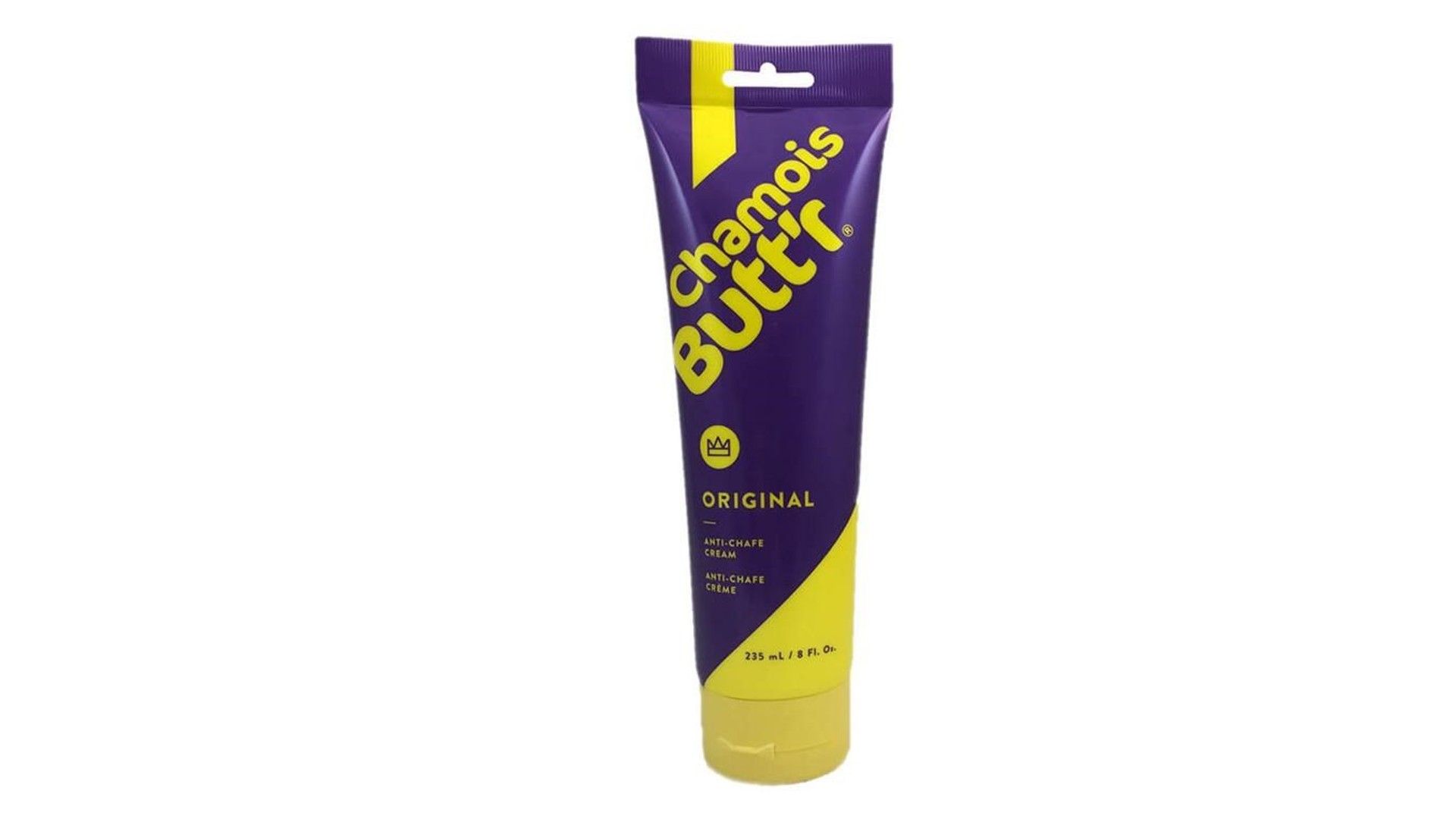 Image shows a tube of the Paceline Products Chamois Buttr which is one of the best chamois creams