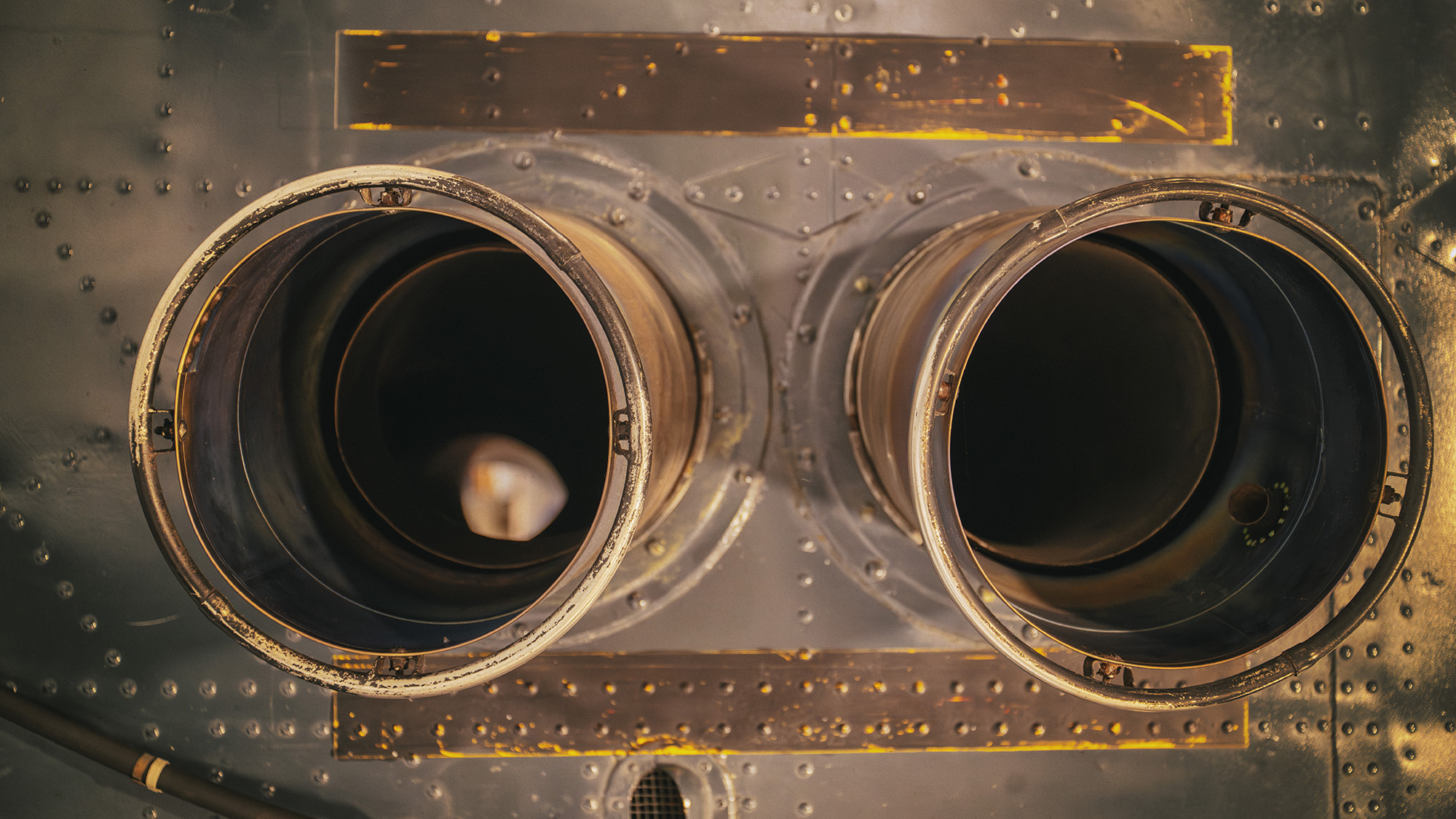 Close up shot of exhaust ports