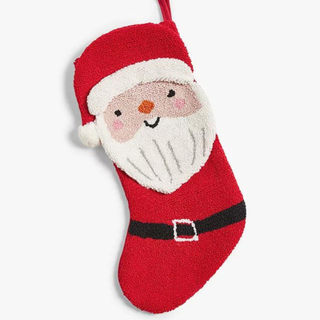 Red Santa stocking with Santa face and belt