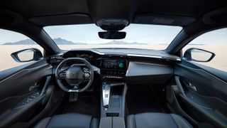 Peugeot 408 interior, driver's view