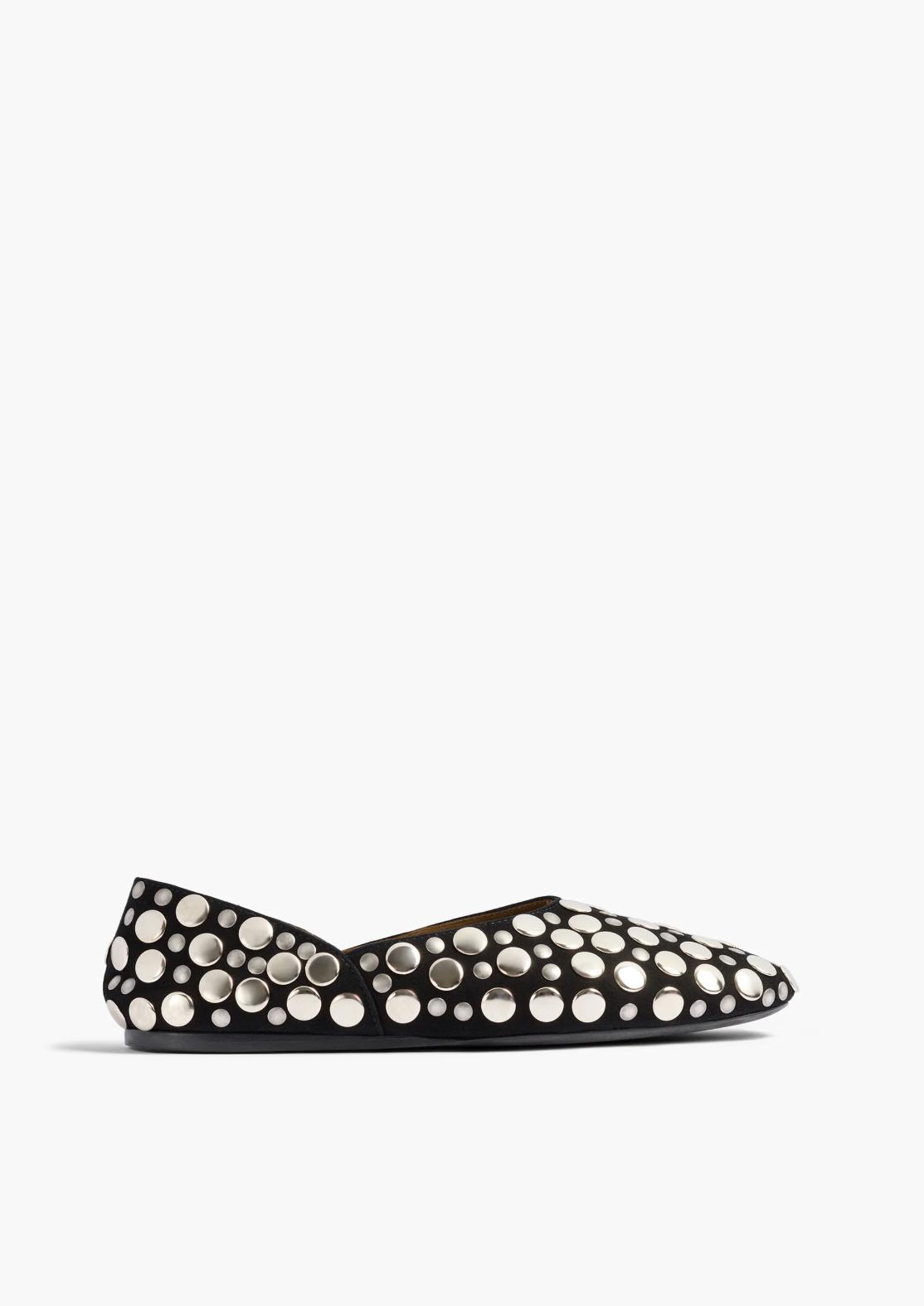 Khaite Black Suede with Silver Studs