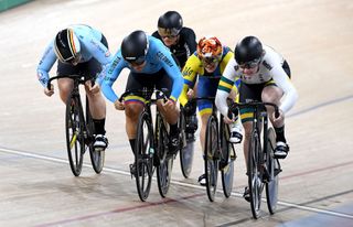 Colombia’s Martha Bayona edges out Australia’s Steph Morton to win the Keirin final at the Brisbane round of the 2019 UCI Track World Cup at the Anna Meares Velodrome