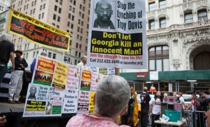 A growing group of supporters is rallying to stop the Wednesday execution of Troy Davis, convicted in 1991 for killing an off-duty cop.