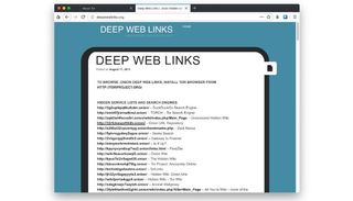 Deep web links page